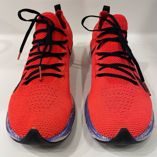 Nike Zoom Vaporfly 4% men's running shoes used, size 42, black and orange