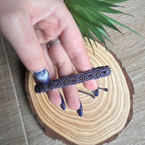 Macrame bracelet new handmade adjustable pink and purple