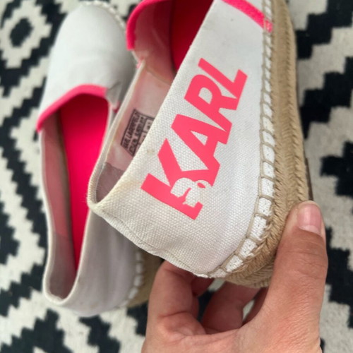 Karl Lagerfeld espadrilles like new, white, size 38