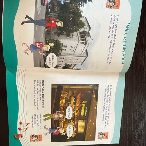 German language learning books for children aged 6, set of 3 with 2 CDs