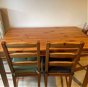 Τραπέζι και 4 καρέκλες IKEA JOKKMOKK