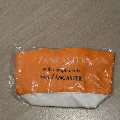 Lancaster Small Bag new, white and orange