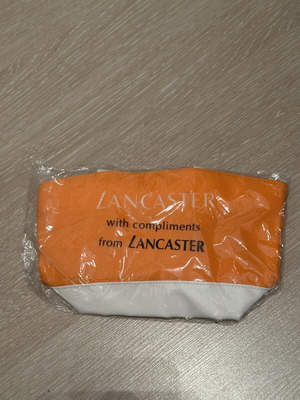 Lancaster Small Bag new, white and orange
