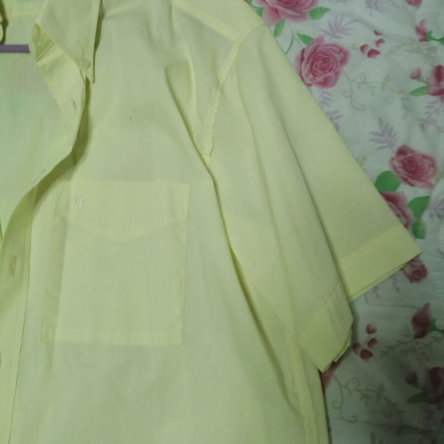 Roberto Forlani short sleeve shirt L, yellow