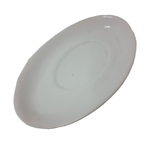 Vintage white oval serving plate from Czech porcelain used