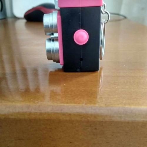 Keychain with sound and light like new, fuchsia