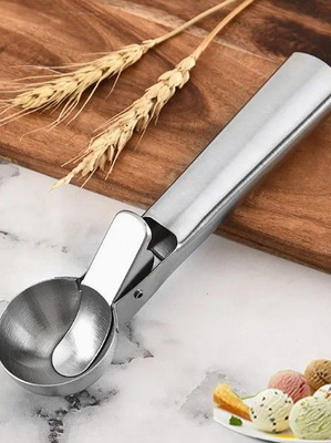 Ice cream scoop made of stainless steel new, ergonomic