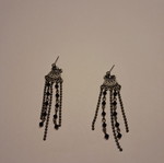 Black silver earrings used
