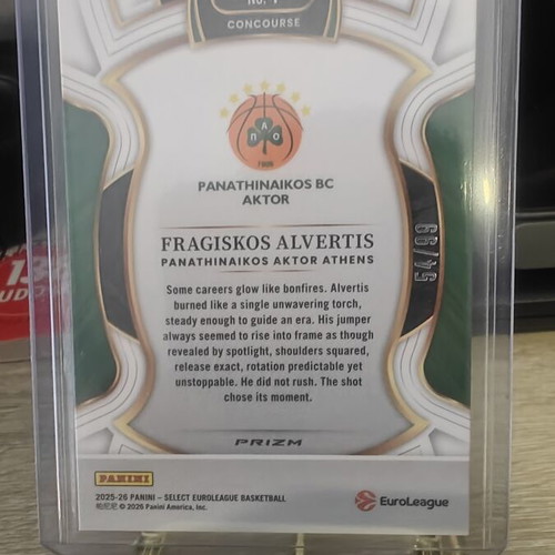 Panini Select EuroLeague Basketball Base Set Light Blue Prizm card Fragiskos Alvertis