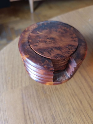 Wooden vintage coasters like new