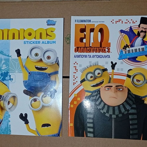 Topps Minions and Despicable Me 3 Sticker Albums like new, set of 2