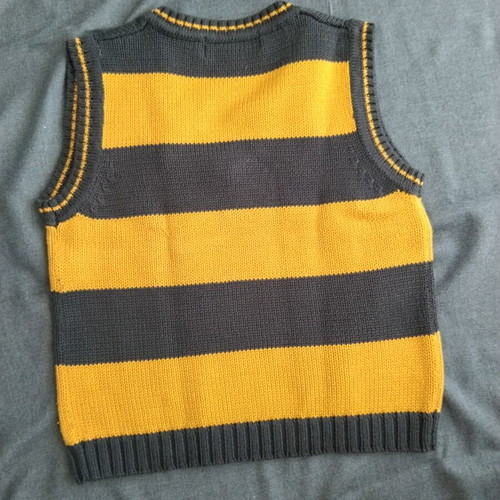 Energiers boys' yellow striped sweater vest, size 4 years