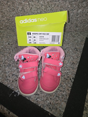 Adidas sports shoes used, size 23, pink