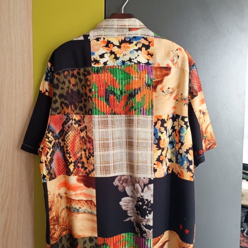 All Saints Patche Printed Shirt new, size XL XXL, viscose