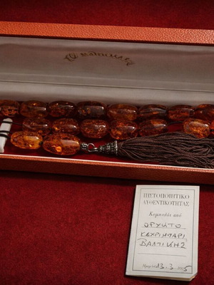 Worry beads from Baltic mineral amber new with certificate