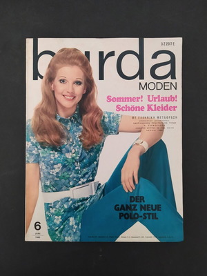 Burda vintage magazine June 1969 with patterns and Greek translation like new