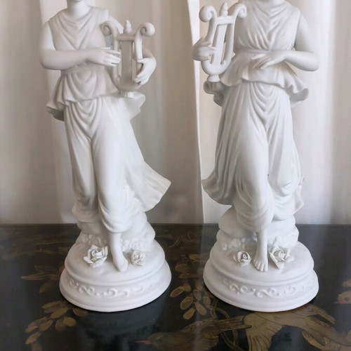 Bisque pair large 34 cm like new