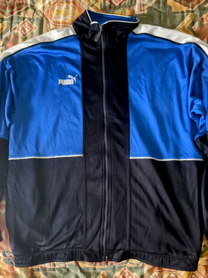 Vintage ζακέτα Puma Track Jacket μέγεθος M μπλε μαύρο λευκό σαν καινούργιο