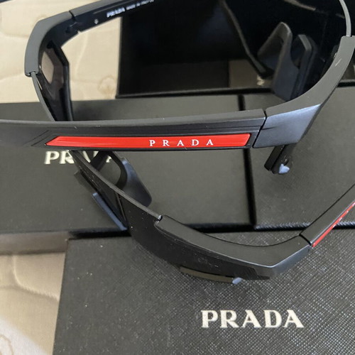Prada Shield Sunglasses new, black and red unisex design