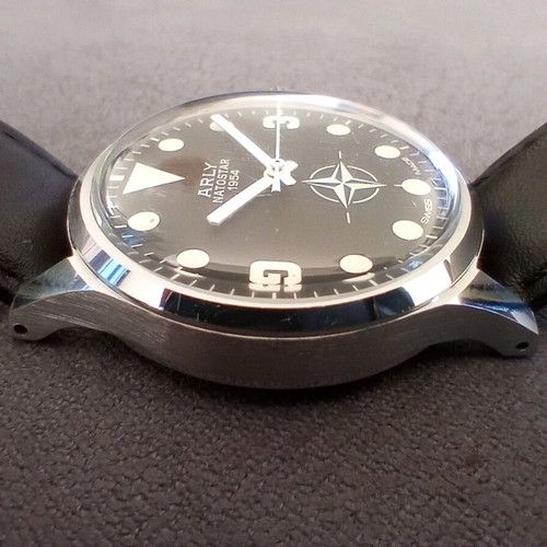 Arly Natostar 1954 new Swiss collectible wristwatch