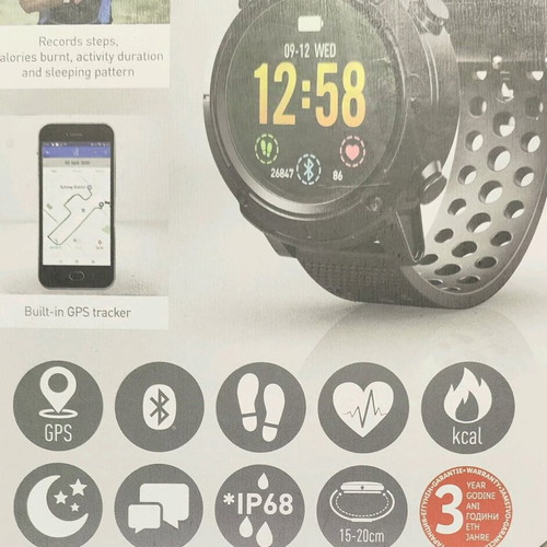 Smart watch σαν καινούργιο με gps, μέτρηση καρδιακών παλμών και άλλα