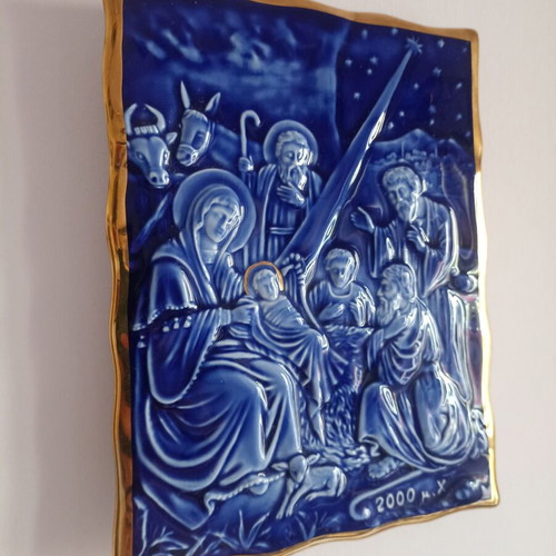 Crown-Bavaria Germany Holy Icon, Nativity of Jesus Christ, 24x19 cm