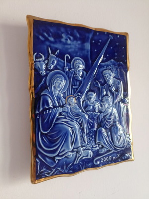 Crown-Bavaria Germany Holy Icon, Nativity of Jesus Christ, 24x19 cm