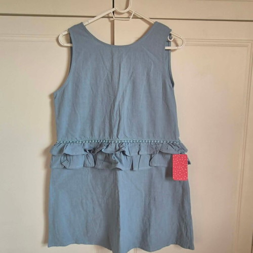 Linen dress turquoise size L new with tag