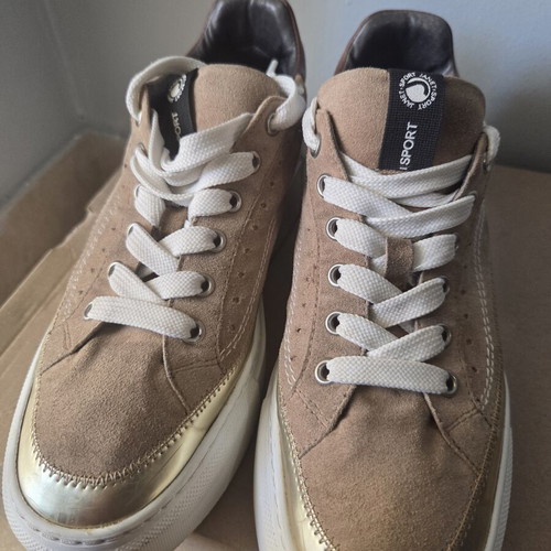 Janet & Janet brown double-layer leather sneakers size 38 like new