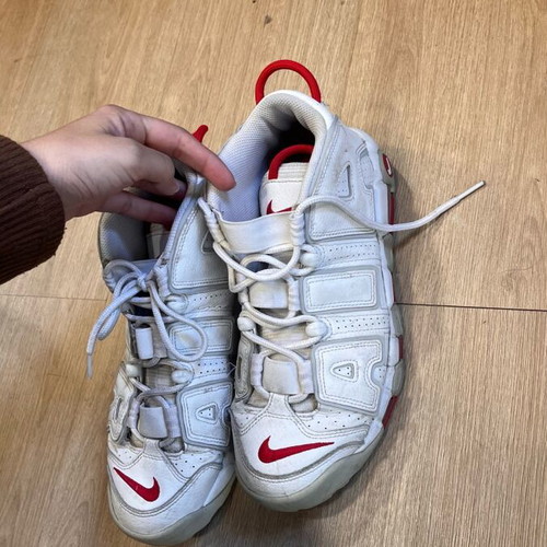 Nike Air Up Tempo shoes used, size 41, white and red