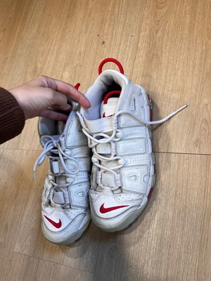 Nike Air Up Tempo shoes used, size 41, white and red