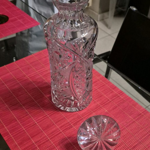 Edwardian Antique Lead Crystal Carafe like new