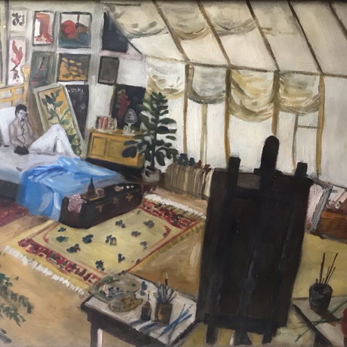 Oil painting medium size signed 1981