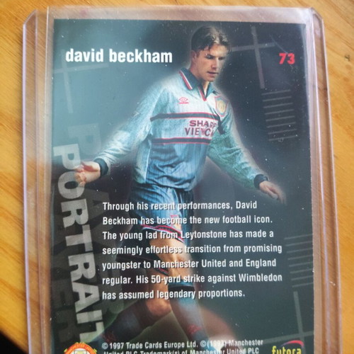 Futera 1997 David Beckham 2 cards like new, Manchester United pack