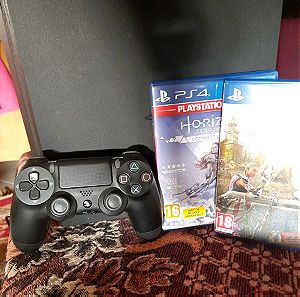 PS4 with cables and authentic controller