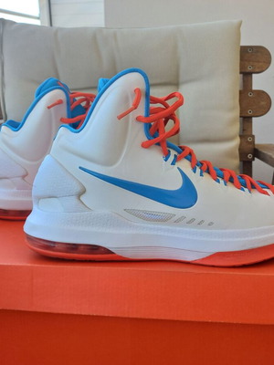 Nike KD V No44 Kevin Durant 5 Home like new, white orange