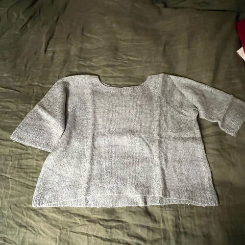 Handmade wool sweater used, gray, size M