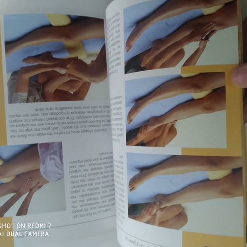 Massage book used with techniques for healthy relaxation