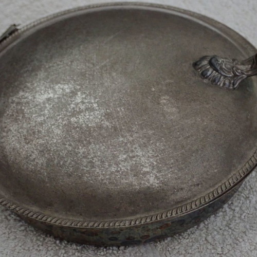 Antique heating vessel used for bed
