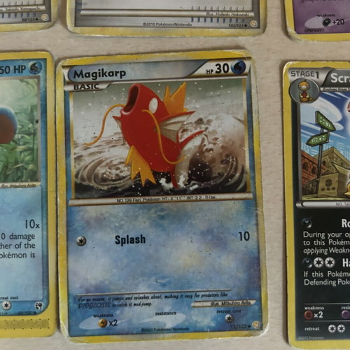 Pokemon cards used, set of 8