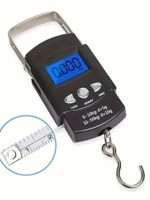 Electronic scale 50kg new with LCD display and measuring tape