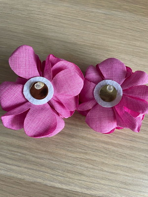 Pink Rose Earrings new