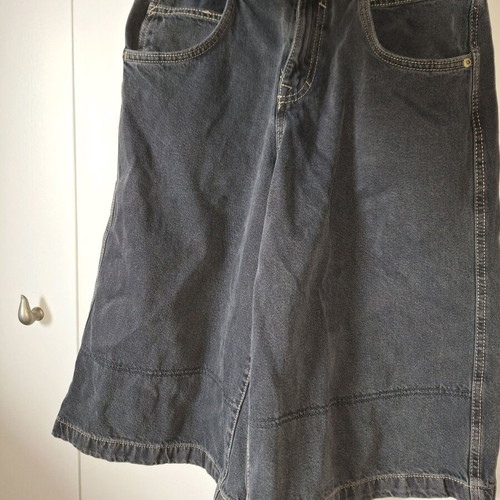 Bershka jeans shorts like new, black and gray, size S