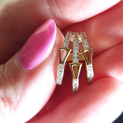 Valentina Feragni 925 earcuff earring new, gold and silver