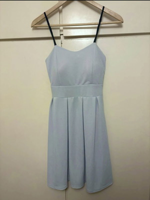 Pastel Blue Dress with Heart Neckline like new, size M