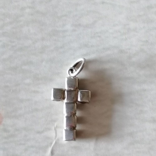 Silver 925 Cross with Black Zircons new