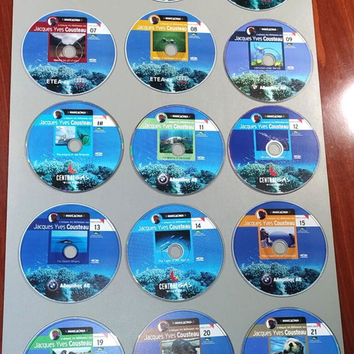 Jacques Yves Cousteau Documentary Series VCD Collection like new, 28 discs