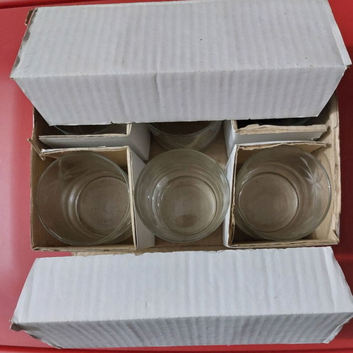 Kronos water and whiskey glass set new, 6+6 pieces