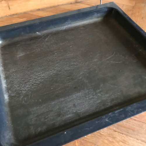 Baking tray with stand used, retro vintage, size 45.5x39.5x3 cm