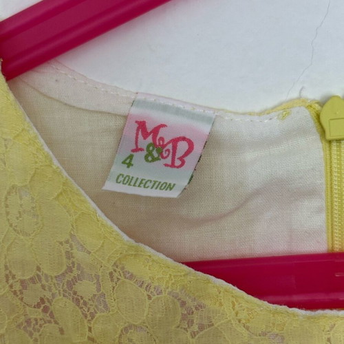M&B Kid's Fashion yellow dress like new, size 104 cm for 4 years old